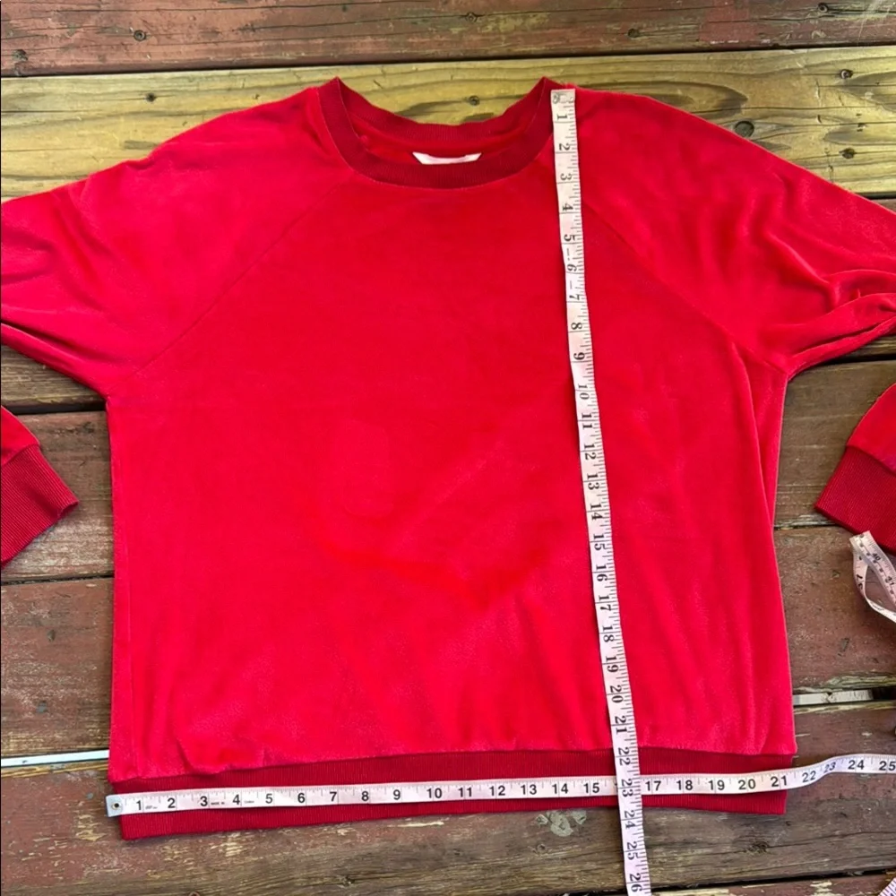 Secret Treasures Velour Red PJ Pajama Top